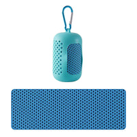 Portable Circular Silicone Wrapped Cold Towel Cooling Towel Quick Drying Polyester Fiber Towels Beach Accessories Sport Fitness