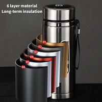 500Ml-1Liter Stainless Steel Thermos Bottle with LED Temperature Display Sus304 Tea Water Bottle Vacuum Flask Portable Cups